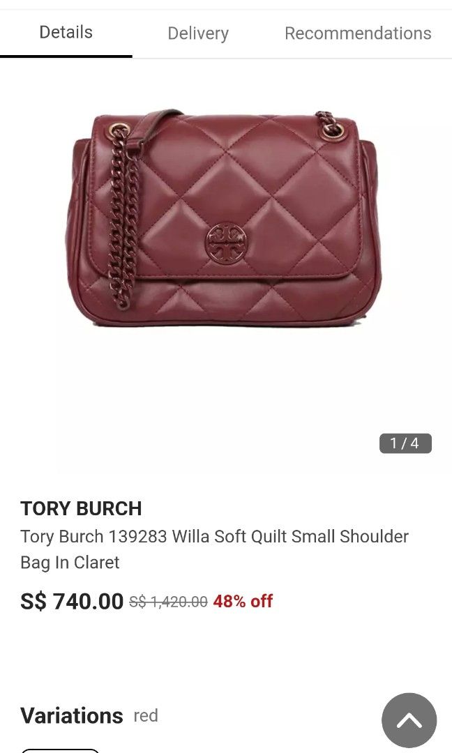 Buy Tory Burch Willa Mini Willa Soft Quilt Bucket Bag Shoulder Bag