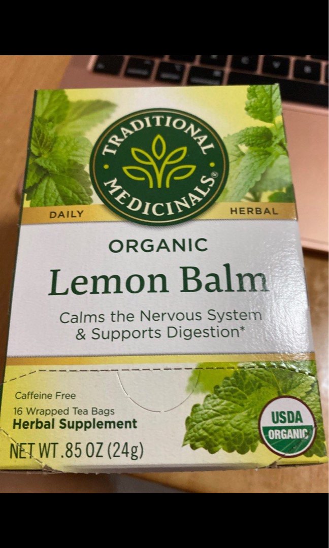 Lemon Balm & Lemongrass Organic Herbal Tea For Relaxation & Digestion