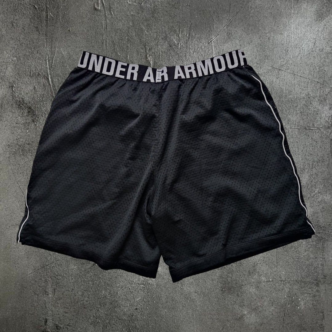 Under Armour Black Basketball Mesh Short Size Medium Heat Gear, Men's