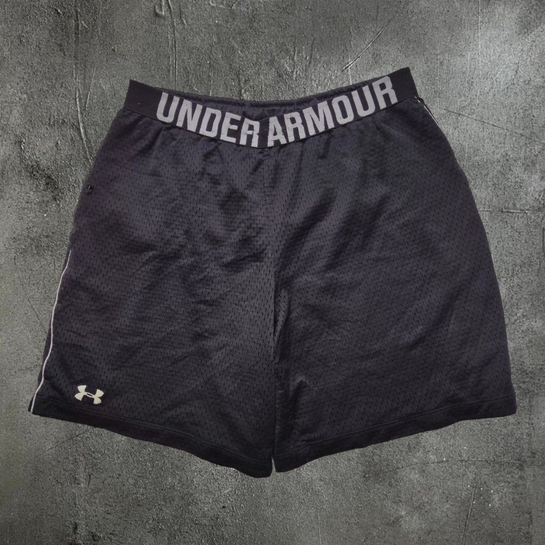 Under Armour Black Basketball Mesh Short Size Medium Heat Gear, Men's