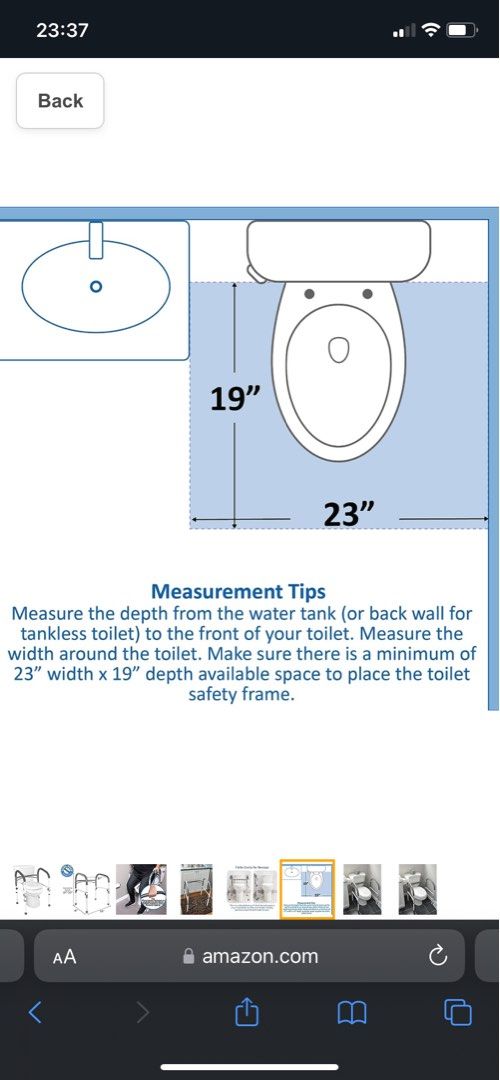 Vaunn Deluxe Folding Safety Toilet Rail, Furniture & Home Living