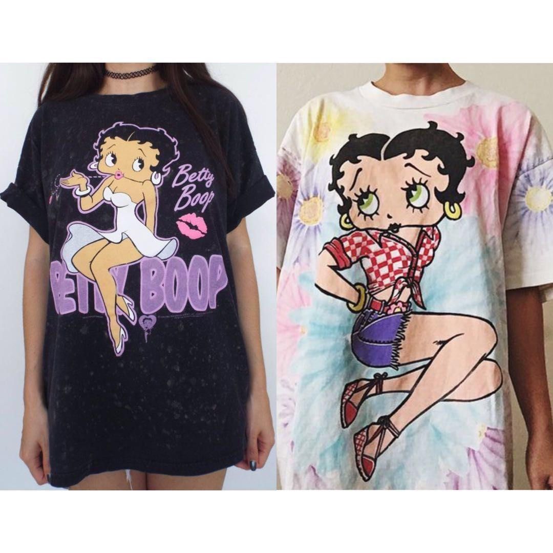 90s Vintage Betty Boop Oversized Tshirt Authentic Mens Fashion Tops And Sets Tshirts And Polo 