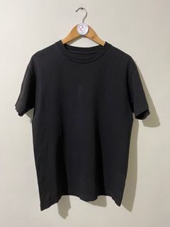 Vintage Plain Blank Black Tee