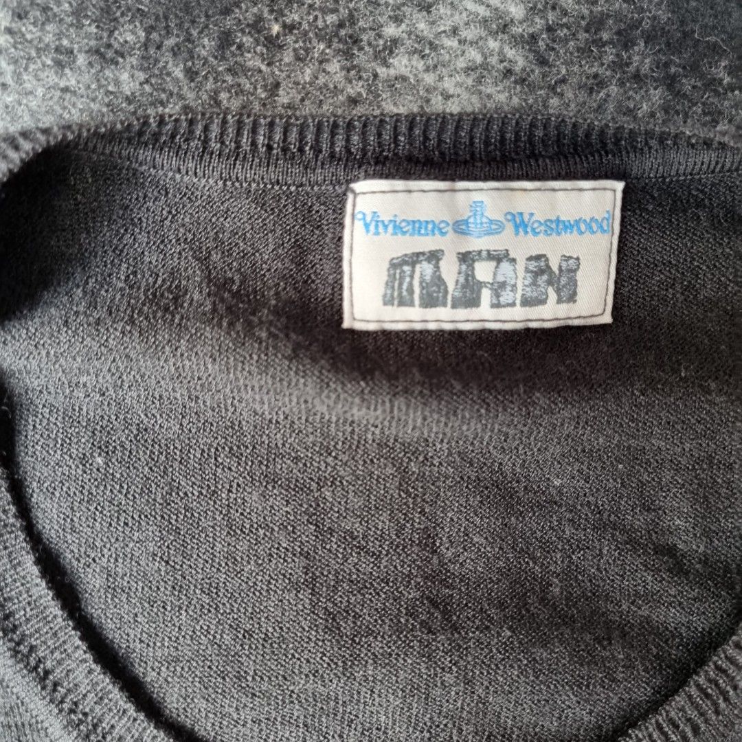 Vintage Vivienne Westwood men cardigan knitwear jualan diskaun
