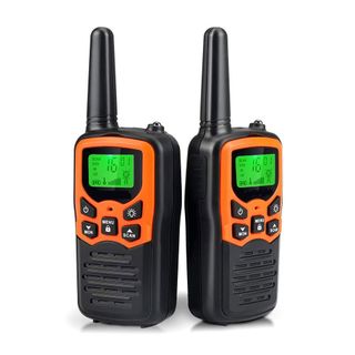 Long-Range Walkie-Talkies for Adults with 22 FRS Channels, Family Walkie-Talkies with LED Flashlight and LCD Display for Hiking, Ca