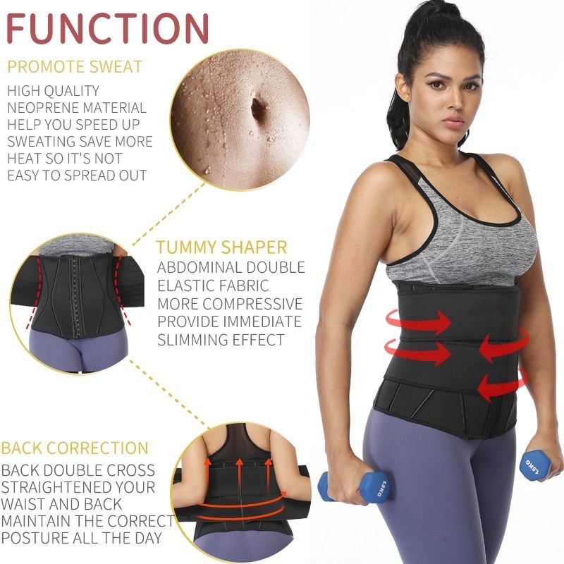 Plus Size Neoprene Waist Trainer Corset Sweat Belt For Weight Loss