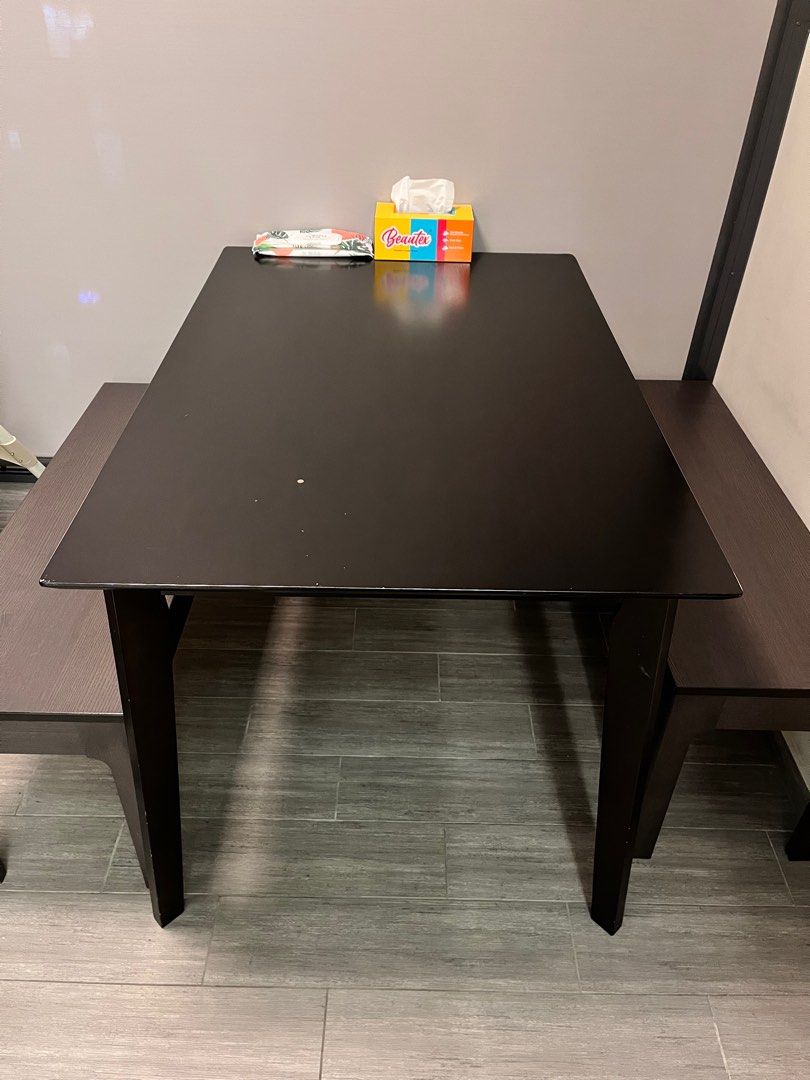 Wooden Dining Table (no chairs), Furniture & Home Living, Furniture