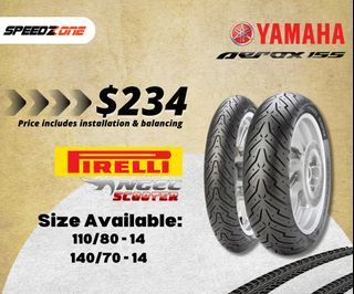 Yamaha AEROX 155 Tyres Promotion - Pirelli Angel Scooter