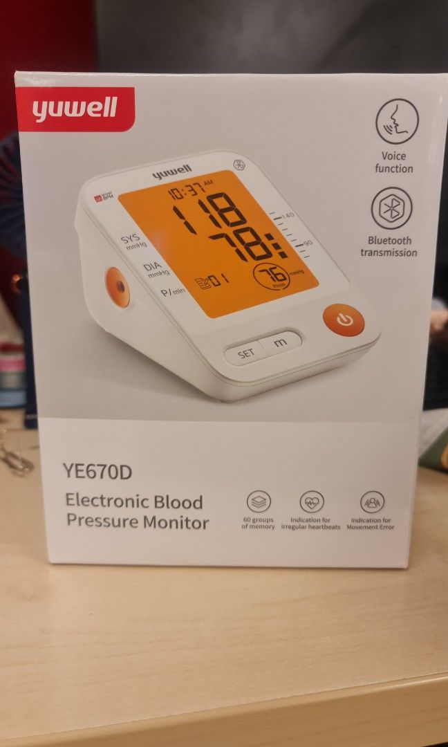 Yuwell Blood Pressure Monitor YE670D, Health & Nutrition, Health