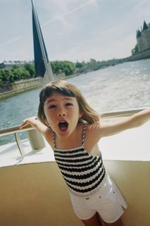 ZARA KIDS STRIPED CROCHET TOP
