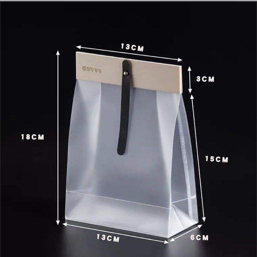 10Pcs 'Thank You' Transparent Baking Food Bag, Party Gift Packaging Bag