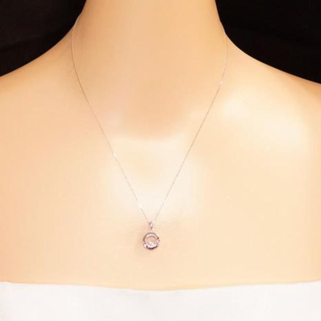 Dancing diamond necklace yellow gold outlet