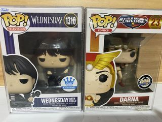 23 Darna and 1310 Wednesday with cello funko pop