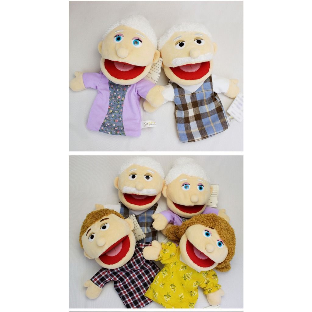 35cm family open mouth puppets kindergarten show ventriloquist tell