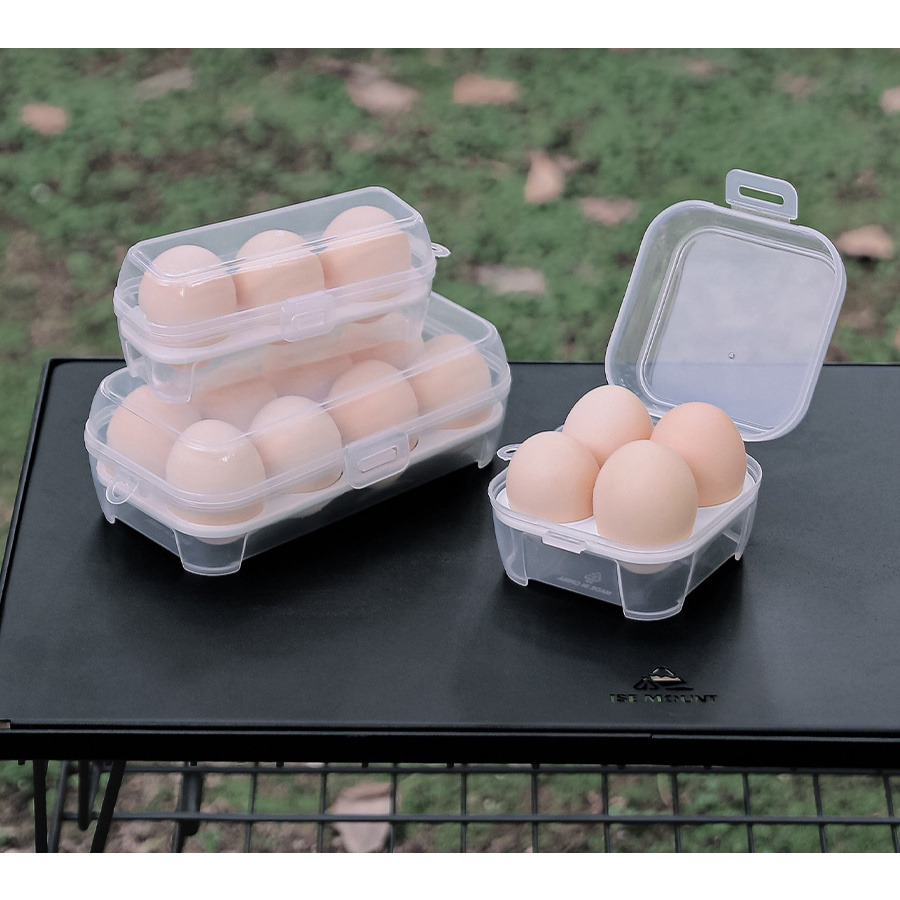 Kotak Simpan Telur Berkhemah Camping 4 Grid Eggs Container Eggs Storage