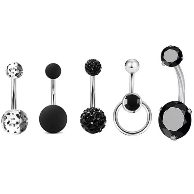 White belly discount button rings