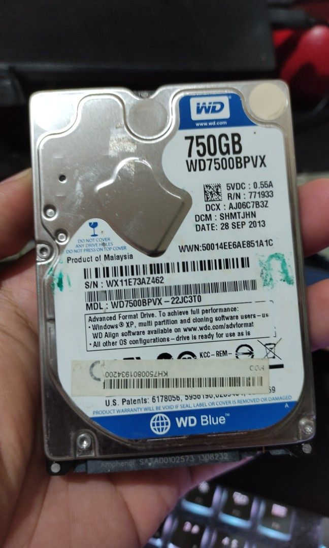 750gb hdd laptop, Computers & Tech, Parts & Accessories, Hard Disks & Thumbdrives on Carousell