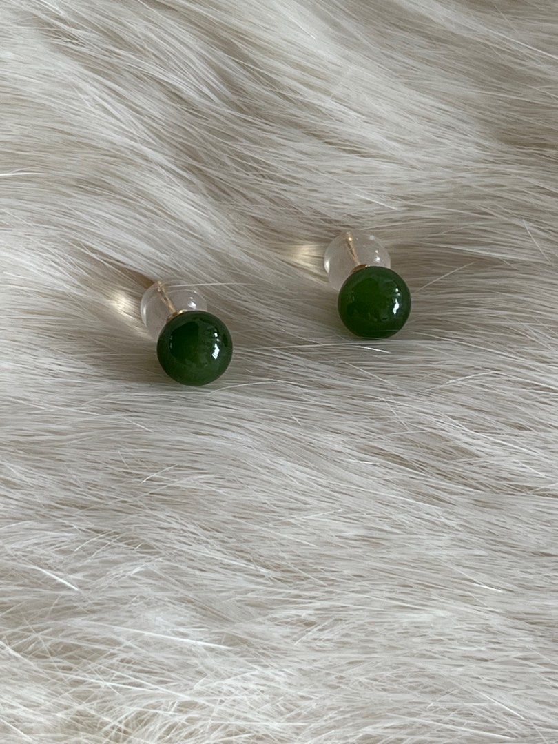 Genuine jade clearance earrings