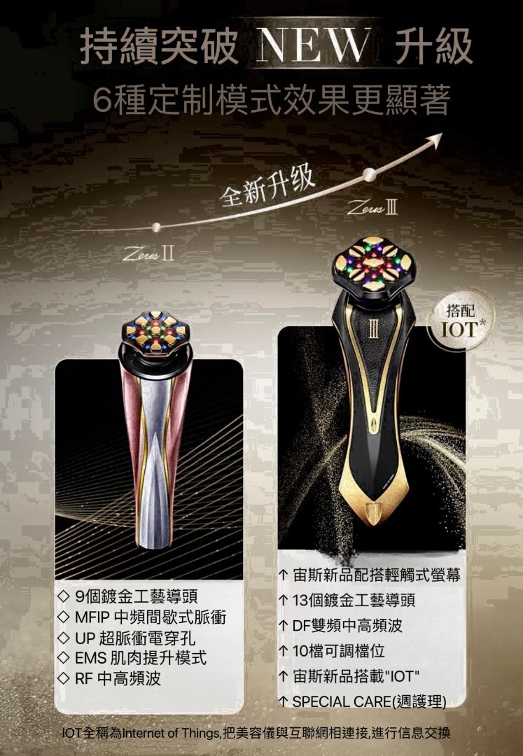 授權代理日本宙斯三代Dr.Arrivo Zeus Ⅲ 射頻美容儀提拉緊緻家用導入微