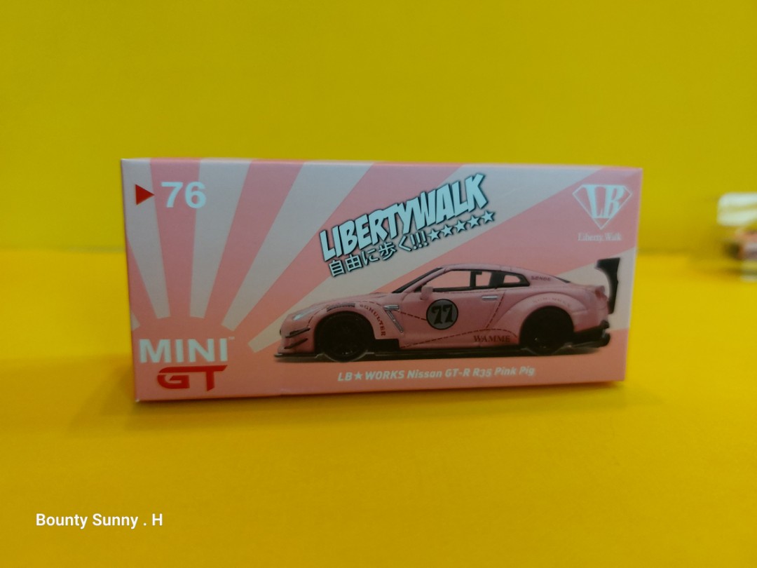 請先留意描述) mini gt no 76 1:64 LBWK NISSAN GT-R R35 Pink Pig ...