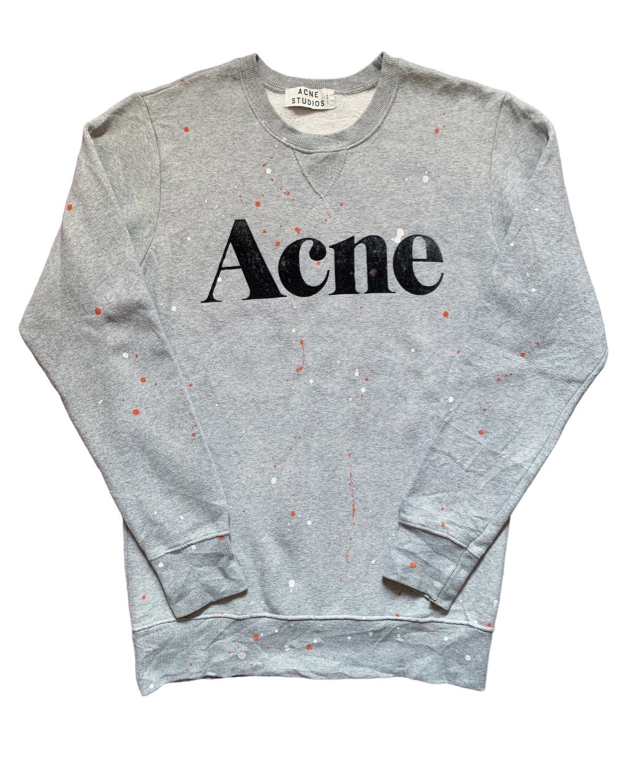 Acne Studios Bliss Merci Paw 13 Splatter Sweatshirt, Men's Fashion ...
