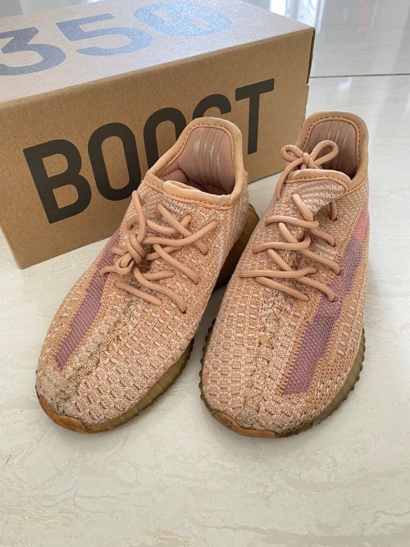 Adidas Yeezy Boost 350 V2 Infant Clay Original Authentic 100 Sneakers Shoes Sepatu Sneaker Like New Second Used Preloved Bekas Pre Loved 2nd Fesyen Pria Sepatu Sneakers di Carousell
