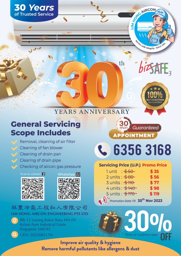 Aircon Servicing (30th Anniversary Promo), Home Services, Aircon
