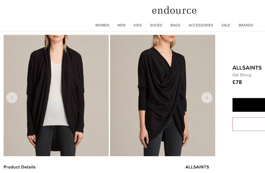 All saints on sale itat shrug cardigan