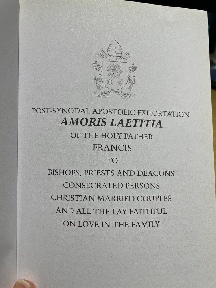 Amoris Laetitia by Pope Francis, Hobbies & Toys, Books & Magazines ...