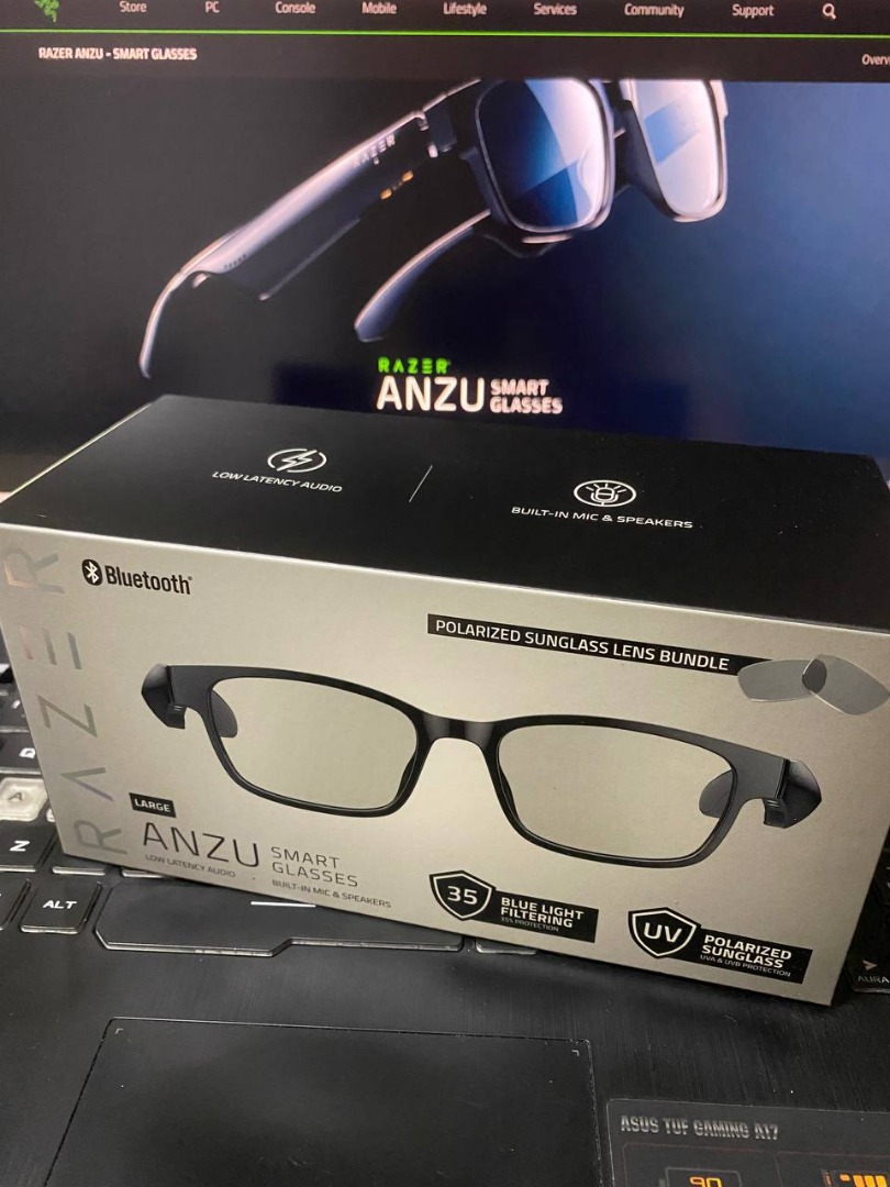 Anzu Razer Smart Glasses (Large), Audio, Headphones & Headsets on Carousell