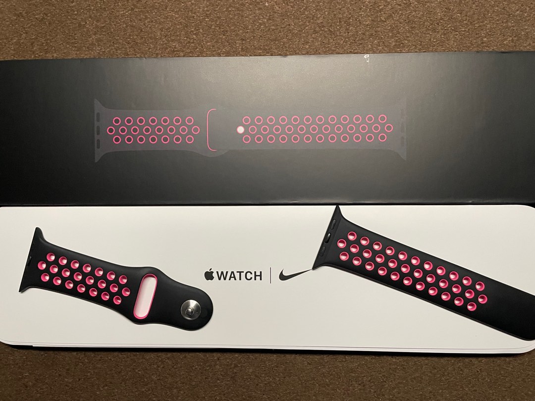 Black and pink new arrivals nike apple watch band