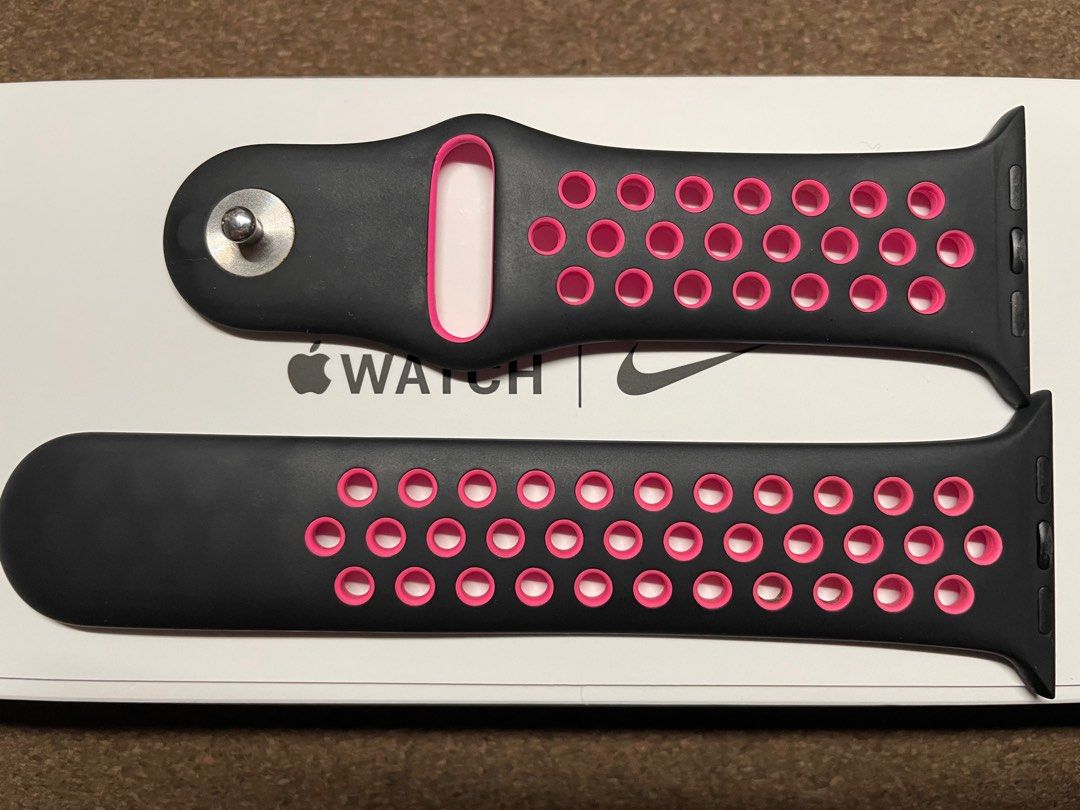 Pink and black nike apple watch band cheap