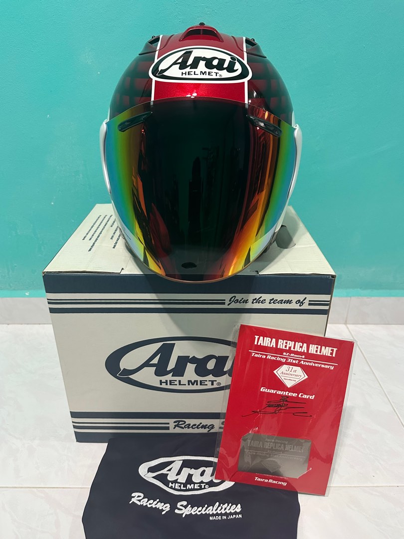 Arai SZ Ram 4 Taira Red , Motorcycles, Motorcycle Apparel on Carousell