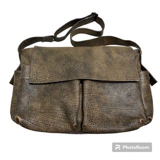Aut. Vintage Style Leather Large Messenger Bag