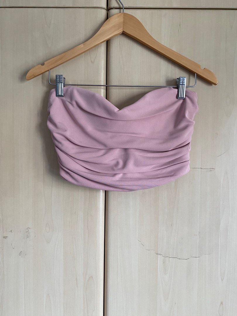 AUTH ZARA BLUSH PINK BANDEAU TUBE TOP NICE FIT NO BULGE, Women's
