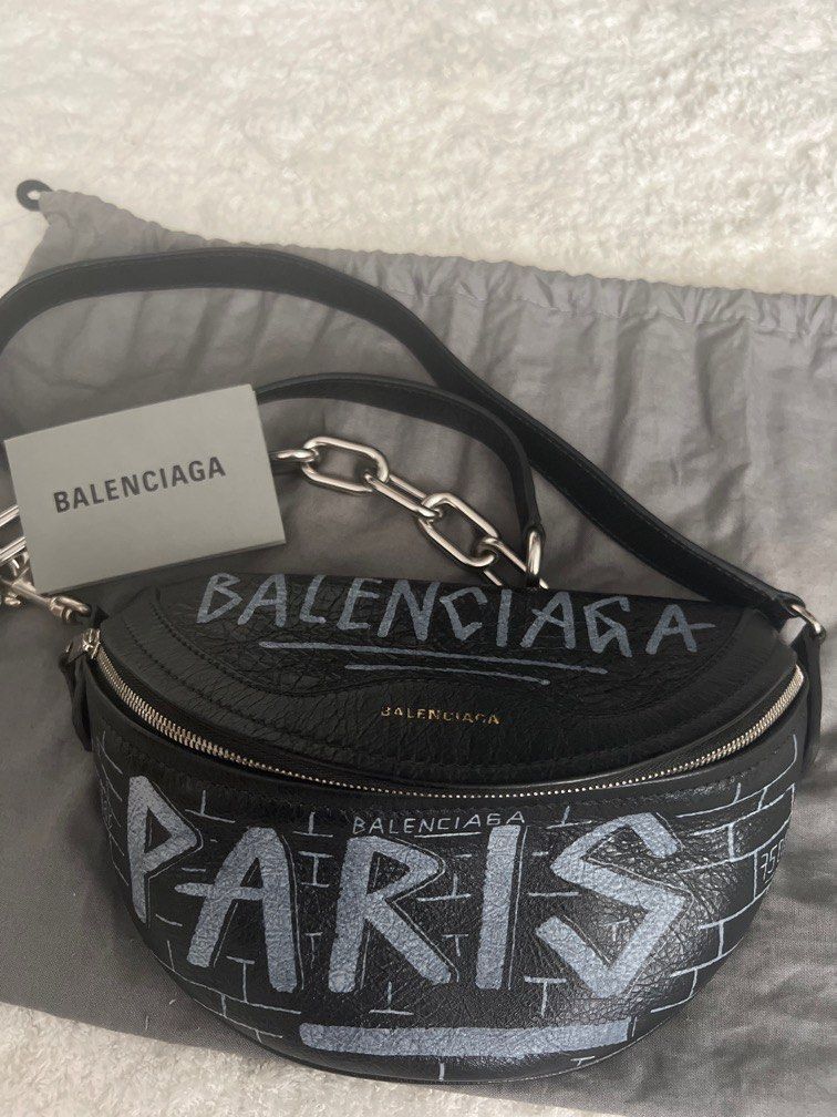 Original balenciaga graffiti waist bag, Luxury, Bags & Wallets on Carousell