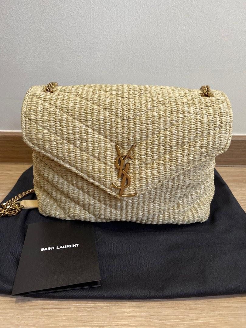 Authentic Yves Saint Laurent YSL Straw Bag, Luxury, Bags & Wallets