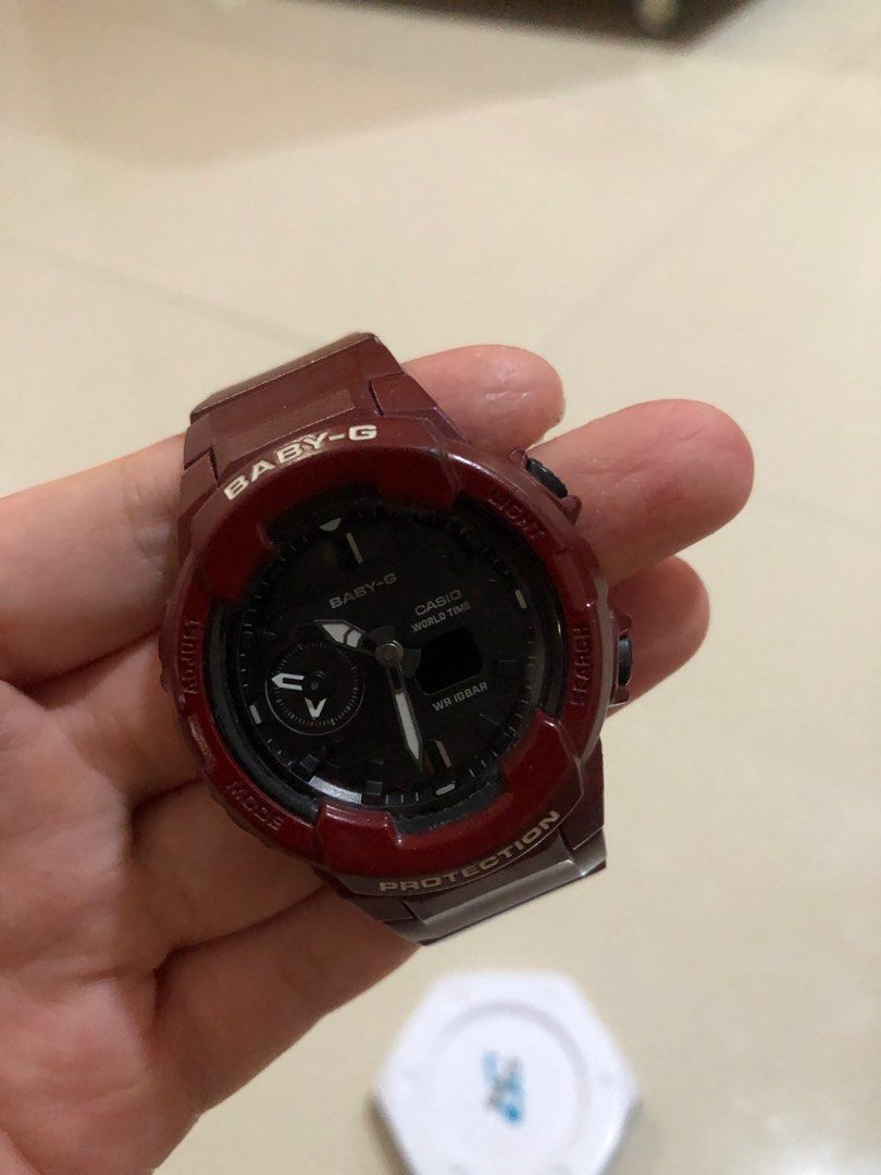 baby g shock maroon ORI Fesyen Wanita Jam Tangan di Carousell