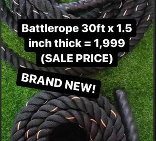 BATTLE ROPE 30FT X 1.5 INCH THICK -EXERCISE GYM EQUIPMENT