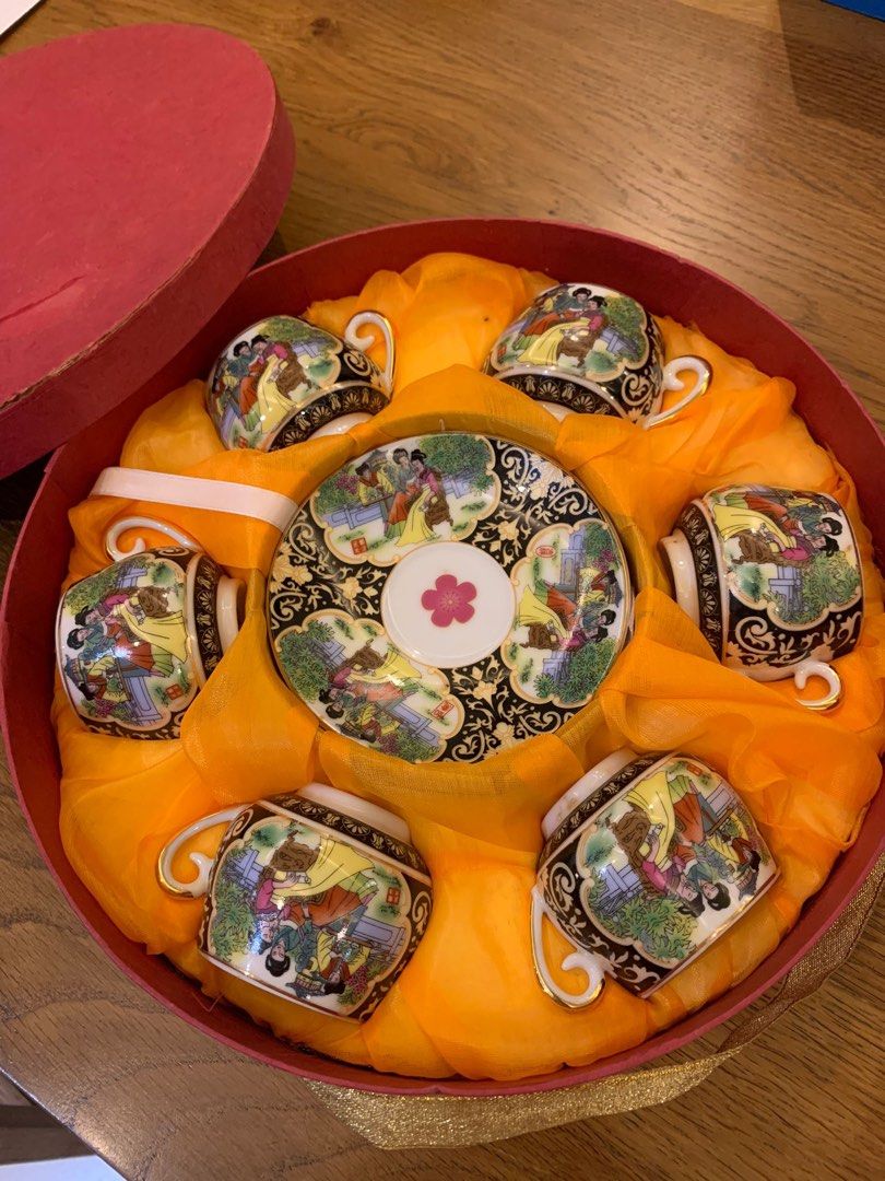 Beautiful vintage handpainted Chinese tea set, Furniture & Home Living