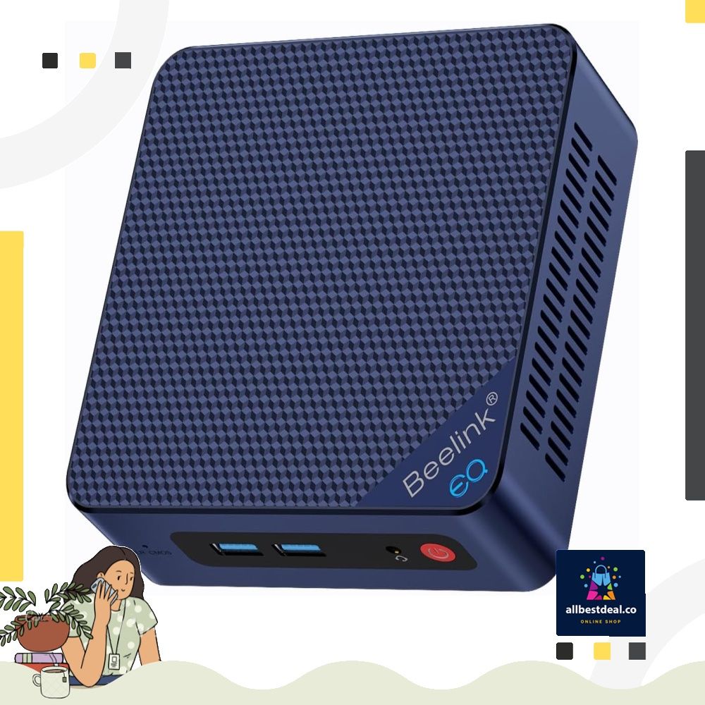 Beelink EQ12 Pro Mini PC, Intel Core i3 Processor N305 (8C/8T, up to 3 ...