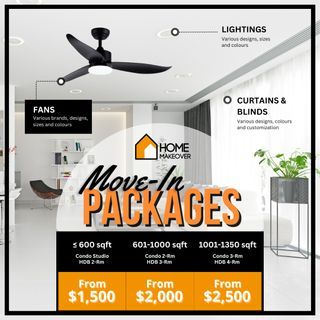 [BEST DEAL] Renovation Package | Move-In | Fast | Direct Contractor | HDB | BTO | Condo | Lights, Fans, Curtains, Blinds, Cheap | 2room 3room 4room