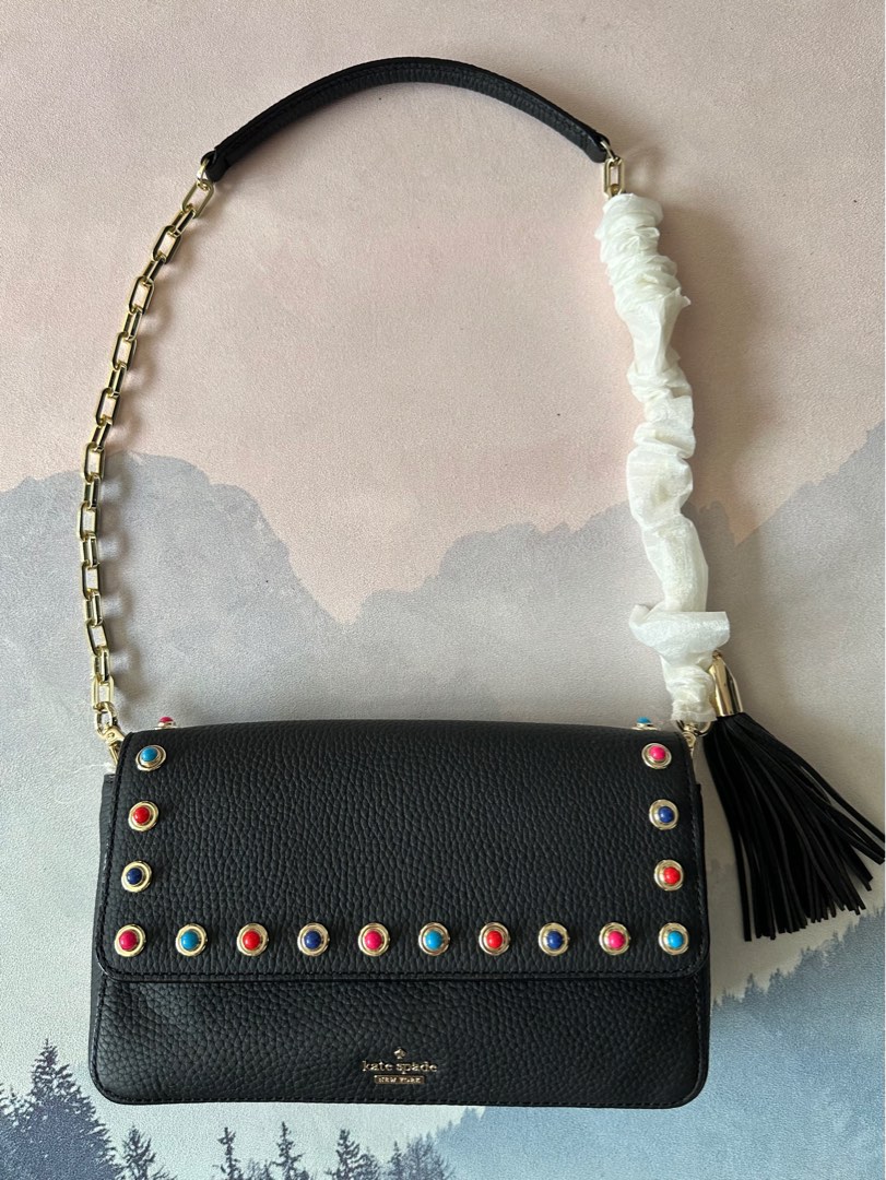Kate spade black on sale studded purse