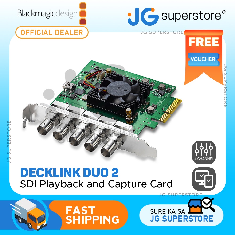 Blackmagic Design DeckLink Duo 2 4-Channel SDI Playback and Capture ...