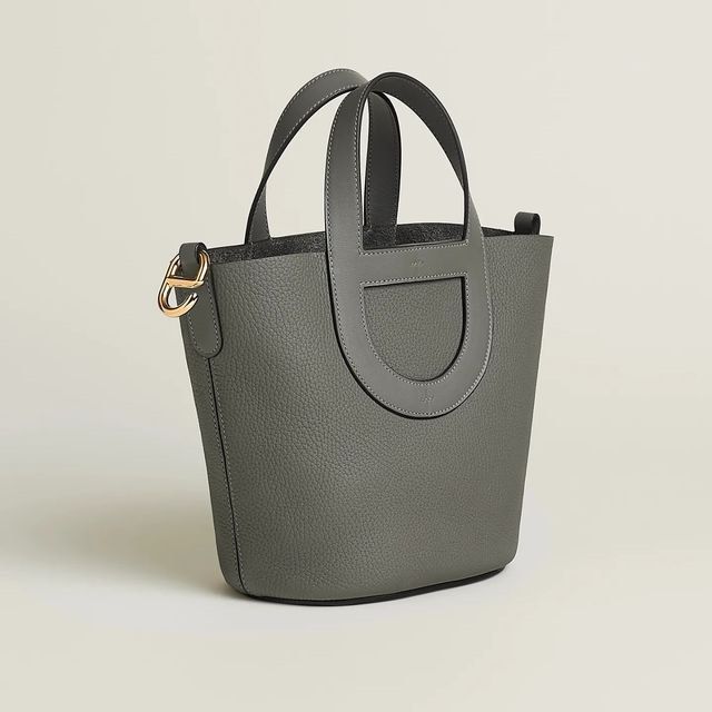tas handbag Hermes In the Loop Gris Meyer GHW Bag #U