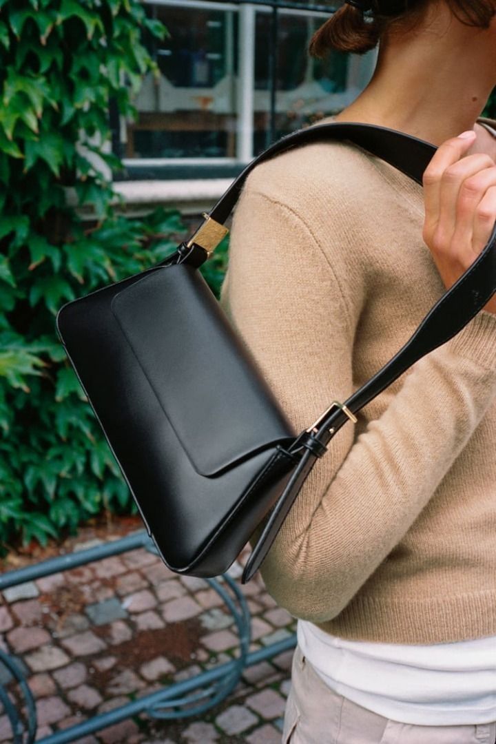 Zara - Rock Style Flap Shoulder Bag - Black - Women