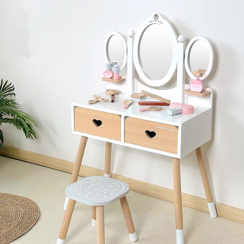 BNIB Kids Wooden European Baby Dresser Toy Dressing Table Hair Styling