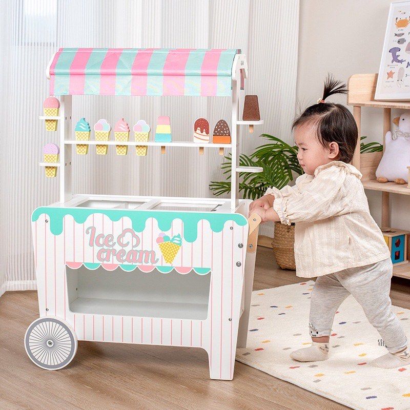 Children's play ice cream cart clearance