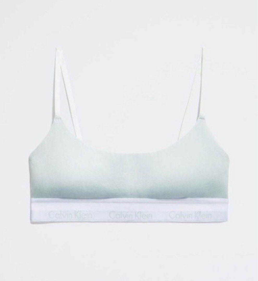 Calvin Klein Jennie - Modern Cotton Lightly Lined Triangle Bralette (Chalk  Blue), Women's Fashion, New Undergarments & Loungewear on Carousell