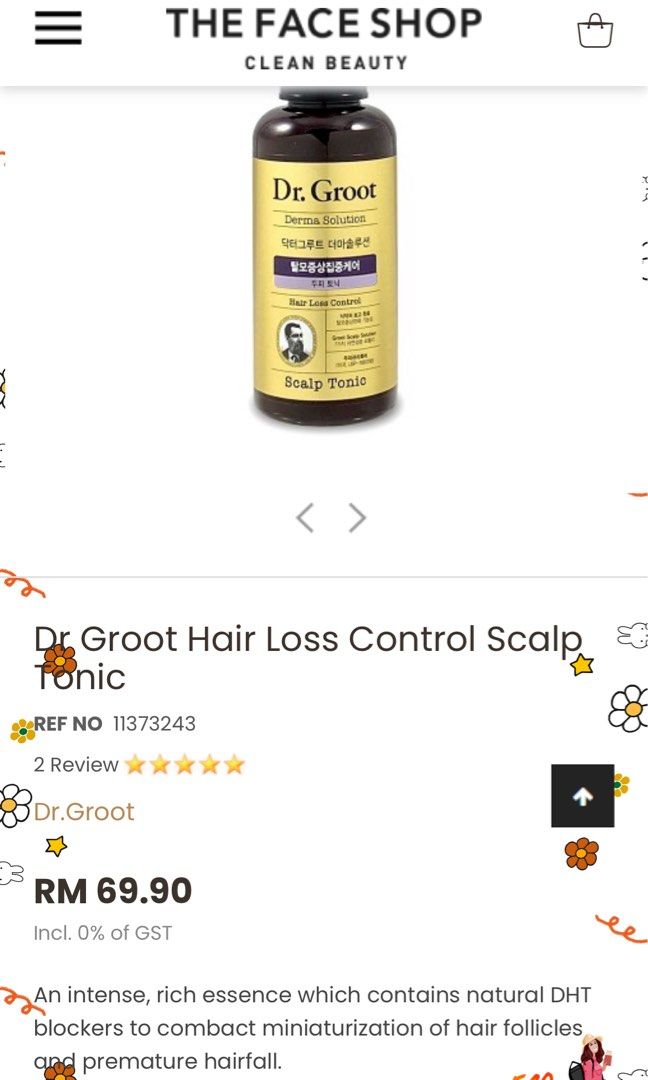 Brand new Dr. Groot Hair Loss Control Scalp Tonic, Beauty & Personal